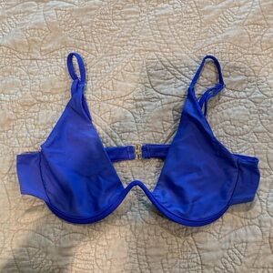 Blue Underwire Bikini Top